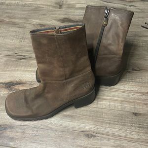 Tommy Hilfiger Brown Leather Boots Size 8